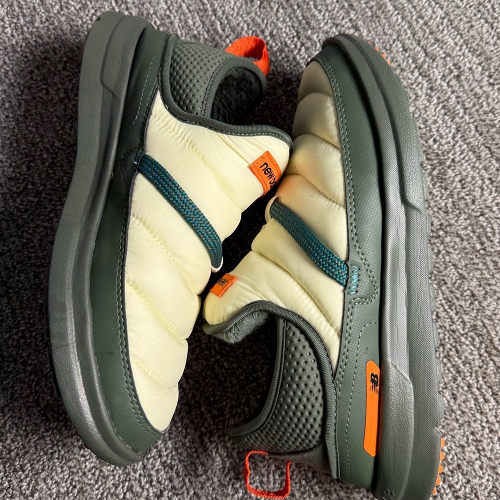 New Balance slip on waterproof loafers.
